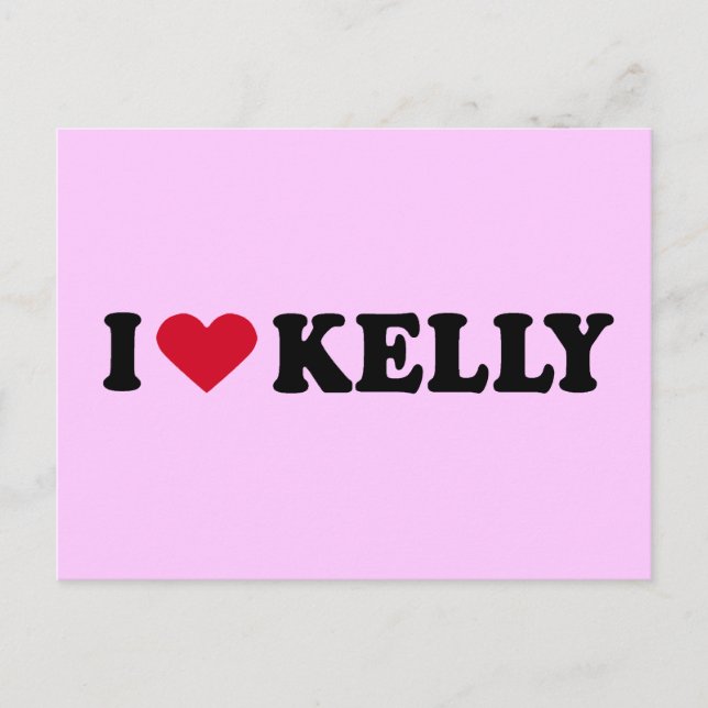 I LOVE KELLY POSTCARD (Front)