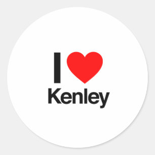 i love kenley classic round sticker