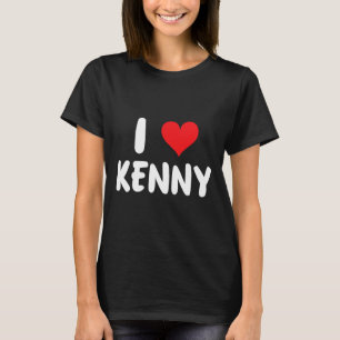 I Love Kenny - Heart - Name T-Shirt