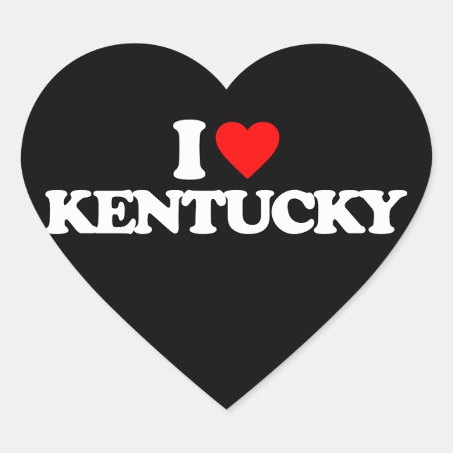 I LOVE KENTUCKY HEART STICKER (Front)