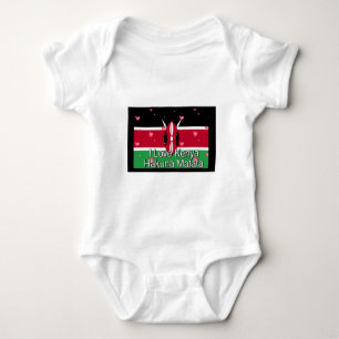 I Love Kenya and "Hakuna Matata" Art Print Baby Bodysuit