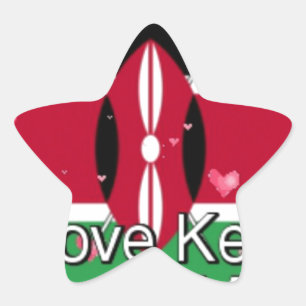 I Love Kenya and "Hakuna Matata" Art Print Star Sticker