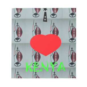 I Love Kenya Art Print Notepad