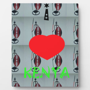 I Love Kenya Art Print Plaque