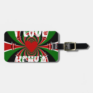 I Love Kenya: Beautiful Lovely National Flag Colou Luggage Tag
