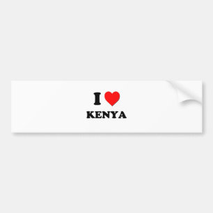 I Love Kenya Bumper Sticker