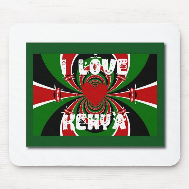 I Love Kenya Hakuna Matata Gifts Mouse Mat (Front)