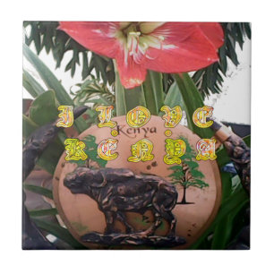 I Love kenya Hakuna Matata gifts Tile