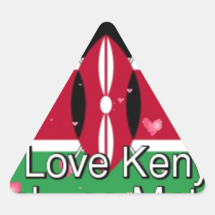 I Love ! Kenya Hakuna Matata Triangle Sticker