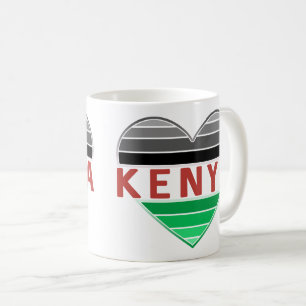 I Love Kenya, Kenyan Heart Coffee Mug