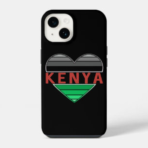 I Love Kenya, Kenyan Heart iPhone 14 Case