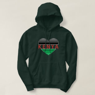I Love Kenya, Kenyan Heart T-Shirt Hoodie
