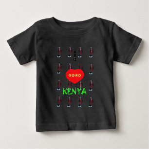I Love Kenya Maasai Art Print Baby T-Shirt