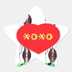 I Love Kenya Maasai Art Print Star Sticker