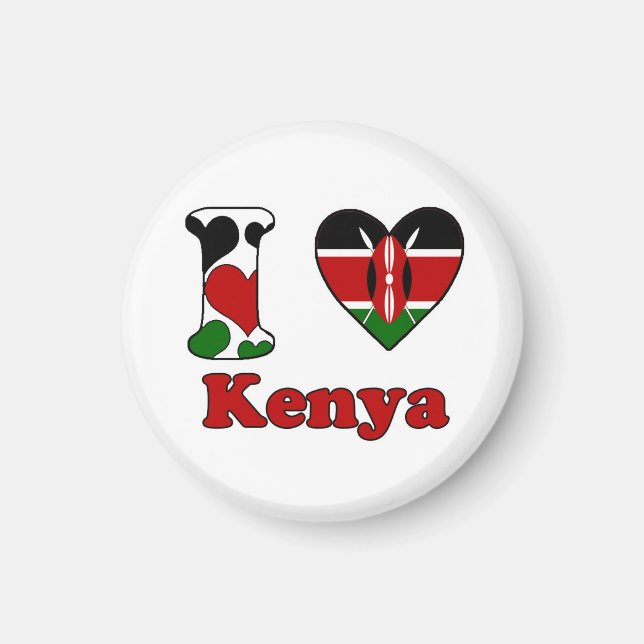 I love Kenya Magnet (Front)