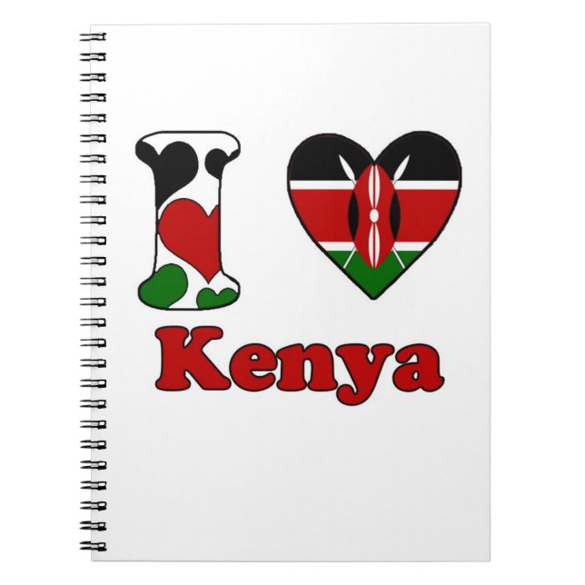 I love Kenya Notebook (Front)