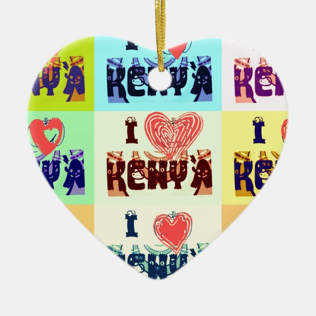 I love Kenya.png Ceramic Tree Decoration (Front)