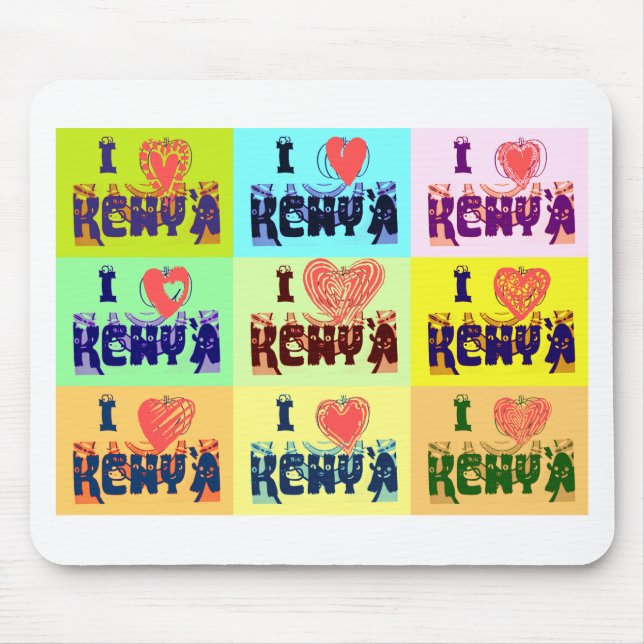 I love Kenya.png Mouse Mat (Front)