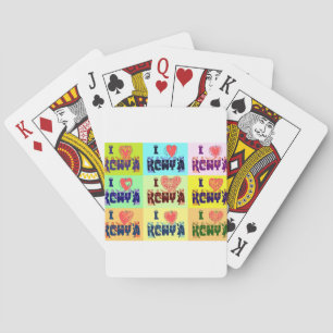 I love Kenya.png Playing Cards