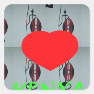 I Love Kenya Square Sticker