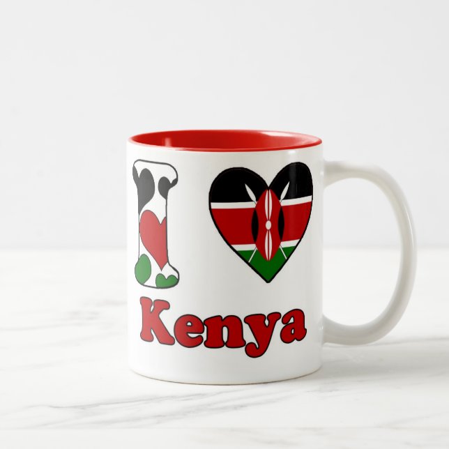 I love Kenya Two-Tone Coffee Mug (Right)