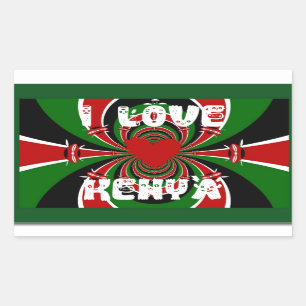 I Love Kenya XOXO! Hakuna Matata Gifts Rectangular Sticker
