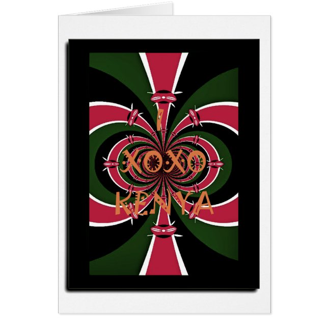 I Love Kenya XOXO National Flag Colours (Front)