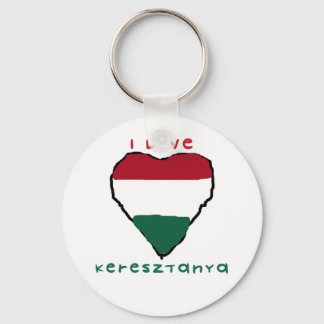 I Love Keresztanya Keychain