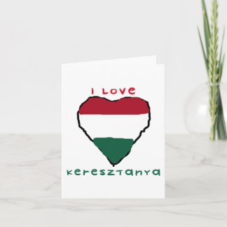I Love Keresztanya Note Card