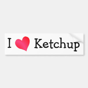 I Love Ketchup Bumper Sticker
