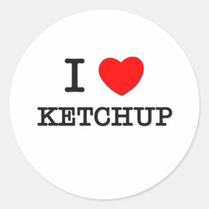 I Love Ketchup Classic Round Sticker