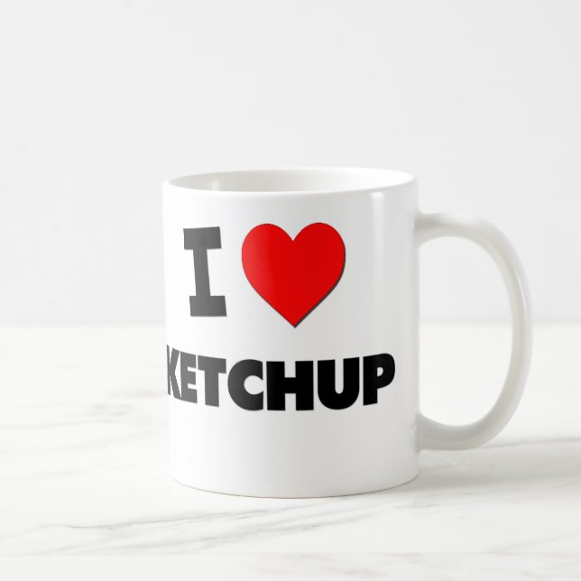 I Love Ketchup Coffee Mug (Right)