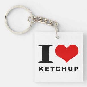 I love ketchup key ring