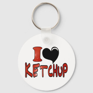 I Love Ketchup Key Ring