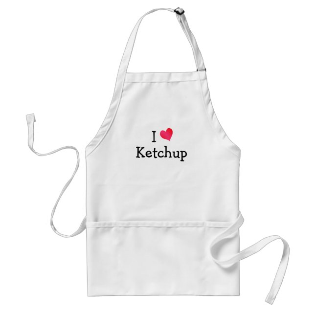 I Love Ketchup Standard Apron (Front)