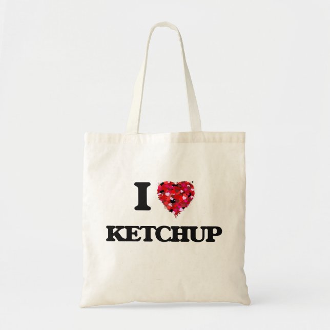 I Love Ketchup Tote Bag (Front)