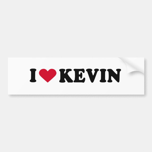 I LOVE KEVIN BUMPER STICKER (Front)