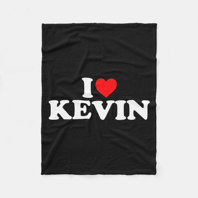 I Love Kevin - Heart Long Sleeve  Fleece Blanket (Front)