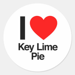 i love key lime pie classic round sticker