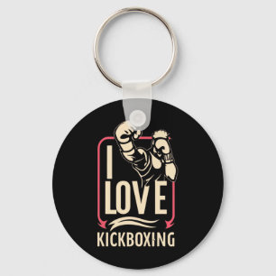 I Love Kick-boxing Boxing Love Kickboxer Kickboxin Key Ring
