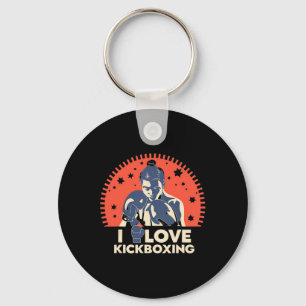 I Love Kick-boxing Boxing Love Kickboxer Kickboxin Key Ring