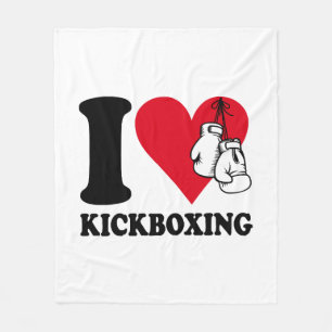 I love kickboxing fleece blanket