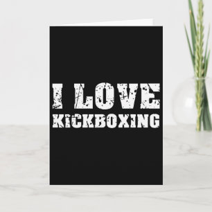 I Love Kickboxing Gym Fitness For Men Women Retro Card