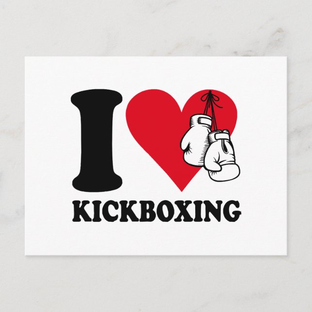 I love kickboxing holiday postcard (Front)