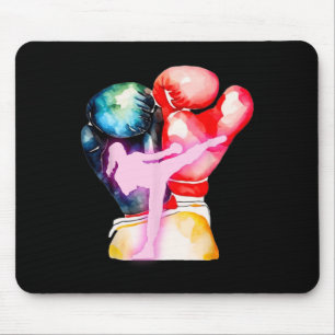 I Love Kickboxing Is Kickboxing Girl Is Woman Kick Mouse Mat