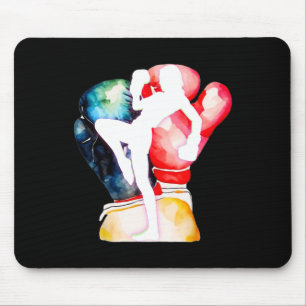 I Love Kickboxing Is Kickboxing Girl Is Woman Kick Mouse Mat