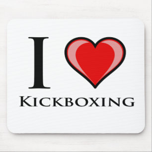 I Love Kickboxing Mouse Mat
