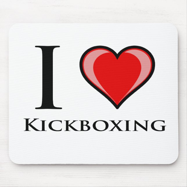 I Love Kickboxing Mouse Mat (Front)