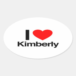 i love kimberly oval sticker