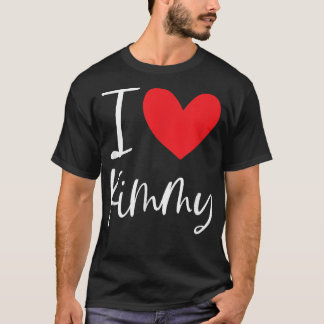 I Love Kimmy Name Personalised Girl Woman BFF Hear T-Shirt